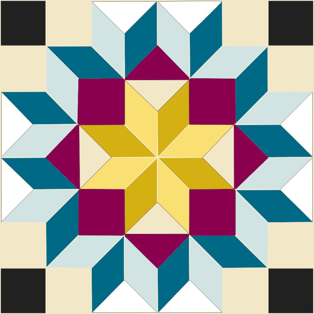 image of quilt block called Carpenters Wheel